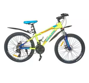 Велосипед SPARK TRACKER 13 24 неоновий жовтий (колеса - 24", алюмінієва рама - 13")