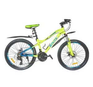 Велосипед SPARK HUNTER 14 24 желто-зеленый (колеса - 24", алюминиевая рама - 14")