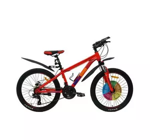 Велосипед SPARK FORESTER 13 24 неоновый красный (колеса - 24", стальная рама - 13")