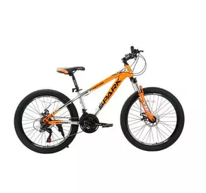 Велосипед SPARK FORESTER JR. (колеса - 24", сталева рама - 13") оранжевий з сірим Велосипед SPARK FORESTER JR. (колеса - 24", сталева рама - 13") оранжевий з сірим