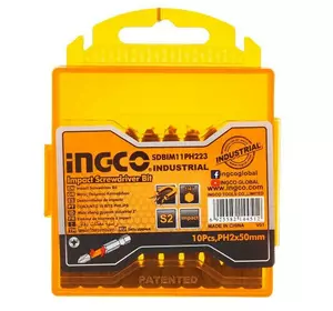 Біти ударні S2 PH2×50 мм, 10 шт. INGCO INDUSTRIAL Біти ударні S2 PH2×50 мм, 10 шт. INGCO INDUSTRIAL