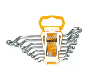 Комплект накидних вигнутих гайкових ключів 6–22 мм INGCO INDUSTRIAL Комплект накидних вигнутих гайкових ключів 6–22 мм INGCO INDUSTRIAL
