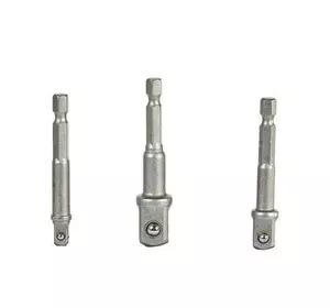 Набір перехідників до торцевих головок 1/2″, 1/4″ та 3/8″ 3 шт. INGCO Набір перехідників до торцевих головок 1/2″, 1/4″ та 3/8″ 3 шт. INGCO