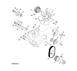 корпус вентилятора John Deere 8400 R131222 б/у