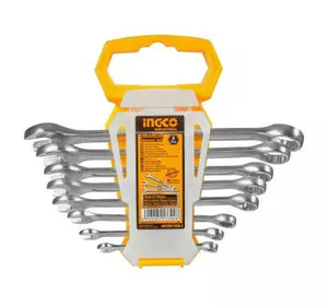 Комплект комбінованих гайкових ключів 6–19 мм 8 шт. INGCO INDUSTRIAL Комплект комбінованих гайкових ключів 6–19 мм 8 шт. INGCO INDUSTRIAL