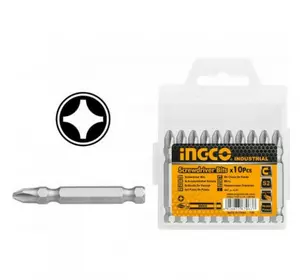 Біти S2 PH2х50 мм, 10 шт INGCO INDUSTRIAL Біти S2 PH2х50 мм, 10 шт INGCO INDUSTRIAL