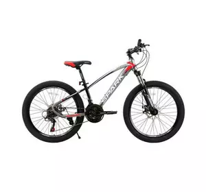 Велосипед SPARK SHARP JR. (колеса - 24", сталева рама - 12") сірий із чорним Велосипед SPARK SHARP JR. (колеса - 24", сталева рама - 12") сірий із чорним