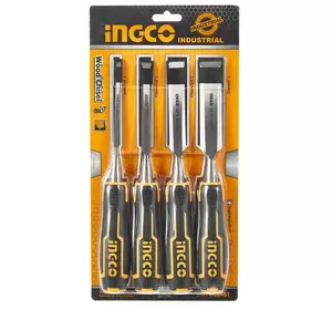 Набір стамесок 4 шт. 6-12-19-25 мм INGCO INDUSTRIAL Набір стамесок 4 шт. 6-12-19-25 мм INGCO INDUSTRIAL