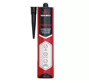 Герметик силіконовий санітарний прозорий 280 мл Vitals Fix Герметик силіконовий санітарний прозорий 280 мл Vitals Fix