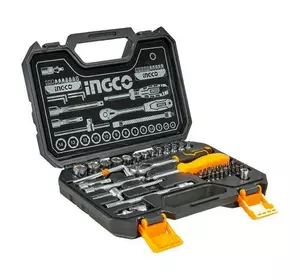 Набір головок торцевих з тріскачкою 1/4 "45 предметів INGCO INDUSTRIAL Набір головок торцевих з тріскачкою 1/4 "45 предметів INGCO INDUSTRIAL