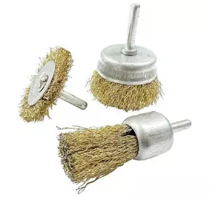 Набір щіток для дриля з хвостовиком Vitals, 3 шт. Набір щіток для дриля з хвостовиком Vitals, 3 шт.