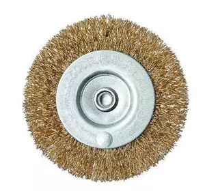 Щітка дискова з хвостовиком Vitals гофрована латунована 75 мм, 0,3 мм Щітка дискова з хвостовиком Vitals гофрована латунована 75 мм, 0,3 мм