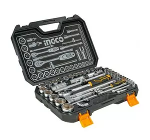 Набір головок торцевих 1/4 " та 1/2" 44 предмети INGCO INDUSTRIAL Набір головок торцевих 1/4 " та 1/2" 44 предмети INGCO INDUSTRIAL