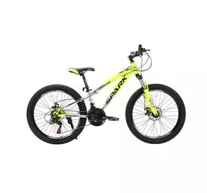 Велосипед SPARK FORESTER JR. (колеса - 24", сталева рама - 11") жовтий із сірим Велосипед SPARK FORESTER JR. (колеса - 24", сталева рама - 11") жовтий із сірим