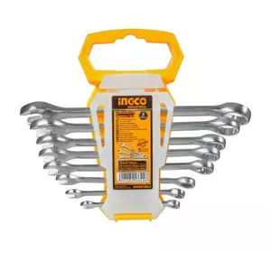 Комплект комбінованих гайкових ключів 6–19 мм 8 шт. INGCO INDUSTRIAL Комплект комбінованих гайкових ключів 6–19 мм 8 шт. INGCO INDUSTRIAL