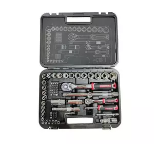 Набір головок торцевих 1/4″ та 1/2″ 73 предмети Vitals Master Набір головок торцевих 1/4″ та 1/2″ 73 предмети Vitals Master