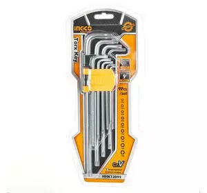 Комплект подовжених ключів Torx 9 шт. Т10-Т50 INGCO Комплект подовжених ключів Torx 9 шт. Т10-Т50 INGCO