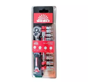 Набір головок торцевих з тріскачкою 1/4″ Vitals Master Набір головок торцевих з тріскачкою 1/4″ Vitals Master