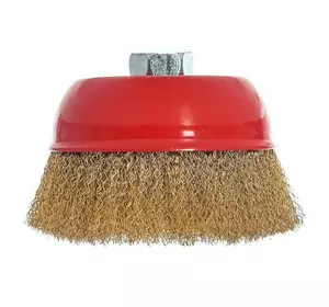 Щітка-чашка Vitals гофрована латунована 125 мм М14, 0,3 мм Щітка-чашка Vitals гофрована латунована 125 мм М14, 0,3 мм