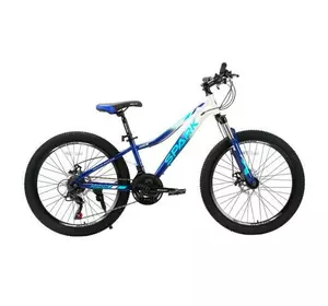 Велосипед SPARK WAVE JR. (колеса - 24", сталева рама - 12") темно-синій із сірим Велосипед SPARK WAVE JR. (колеса - 24", сталева рама - 12") темно-синій із сірим
