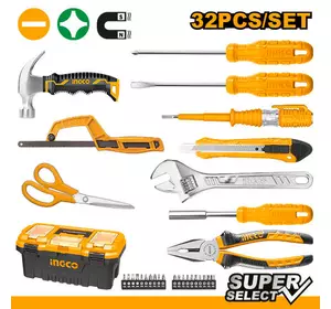 Набір ручного інструменту, 32 предмети INGCO Super Select Набір ручного інструменту, 32 предмети INGCO Super Select