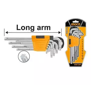 Комплект ключів Torx 9 шт. Т10-Т50 INGCO Комплект ключів Torx 9 шт. Т10-Т50 INGCO