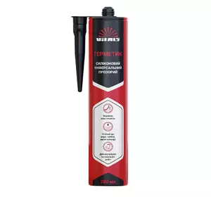 Герметик силіконовий універсальний прозорий 280 мл Vitals Fix Герметик силіконовий універсальний прозорий 280 мл Vitals Fix