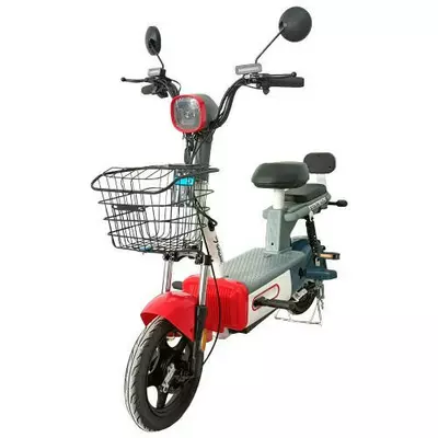 Велосипед с электродвигателем SPARK VOLT 14" 48V/400W/12Ah Красный с синим