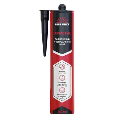 Герметик силіконовий універсальний білий 280 мл Vitals Fix